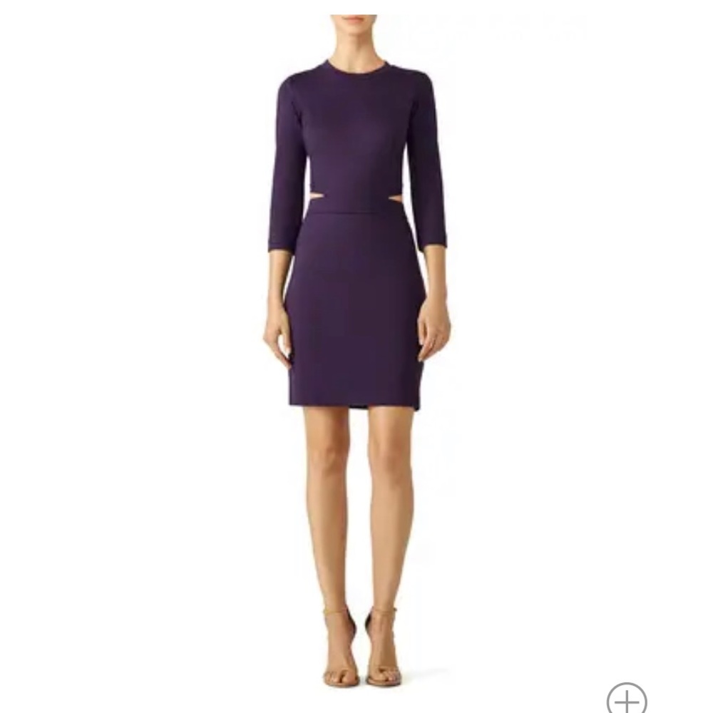 Plum-Colored Amanda Uprichard Cutout Dress
